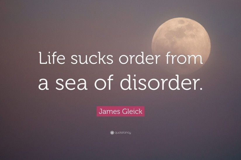 James Gleick Quote: “Life sucks order from a sea of disorder.”