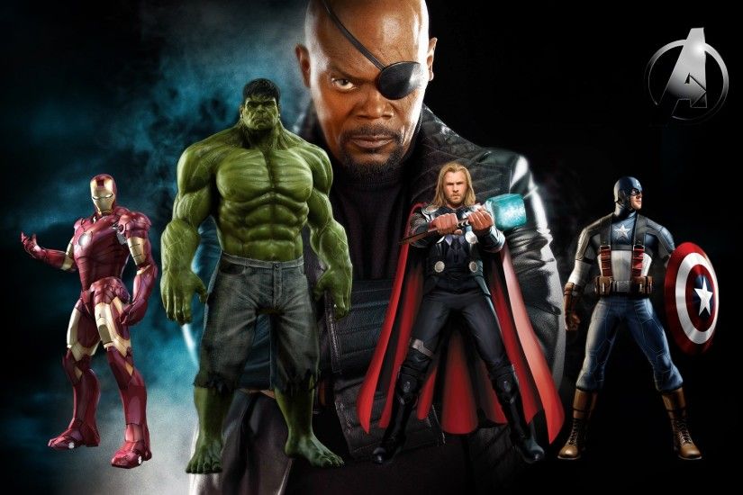 Hulk (comic Character) Iron Man Movies Thor Captain America Samuel L.  Jackson Nick Fury The Avengers (movie) Mjolnir Fresh HD Wallpaper