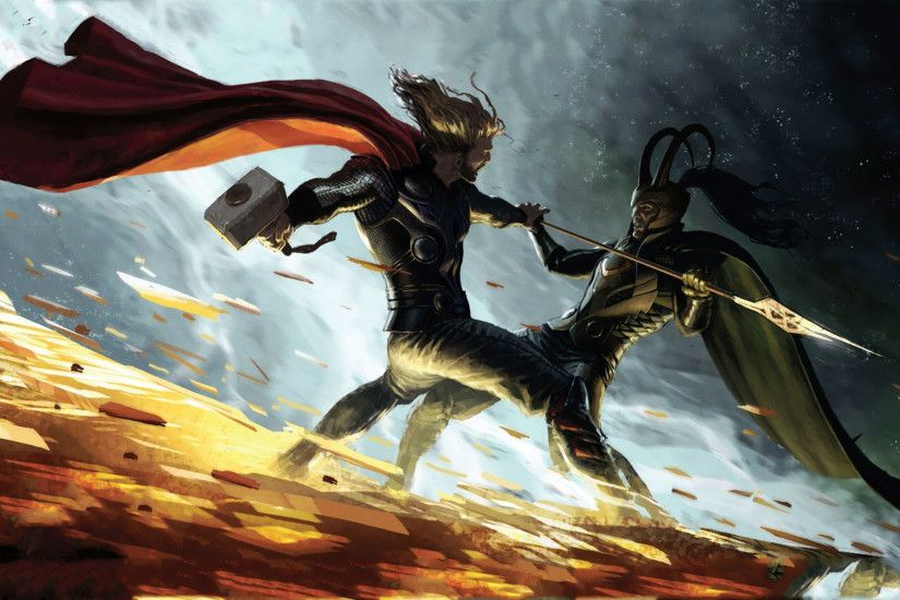 Loki-vs-Thor-Wallpaper
