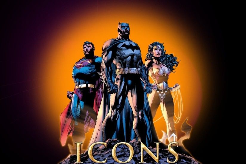 Comics - Icons Batman Superman Wonder Woman DC Comics Wallpaper