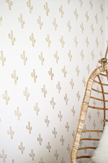Gold Cactus Wallpaper DIY ...