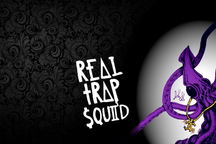 Made a 1920x1080 wallpaper of the Trap Squid. /r/Wallpapers showed no love.