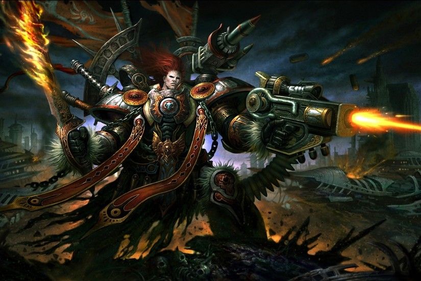 Warhammer 40000 Warriors Assault rifle Armor Games warrior sci-fi fantasy  dark wallpaper | 1920x1226 | 126391 | WallpaperUP