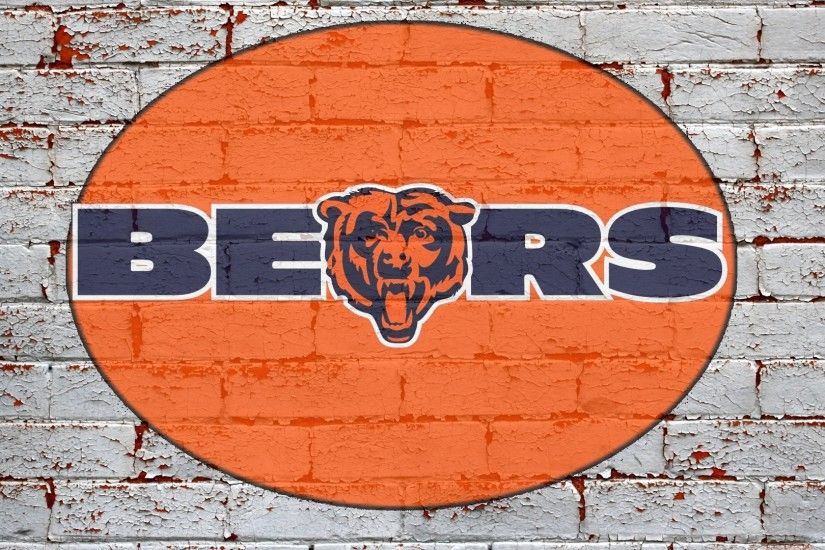 nfl chicago bears logo on grey brick wall