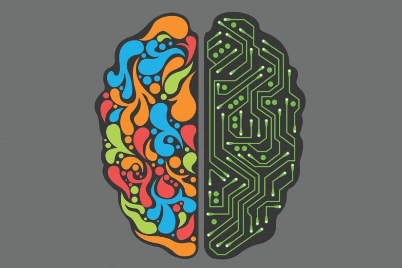 Left Brain/Right Brain Minimalistic [2560x1600] : wallpapers