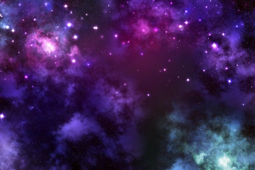 Space Background Purple Nebula Stars Stock Illustration