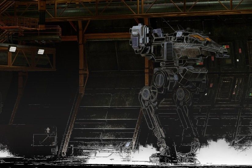 ... MWO Raven 4X in Mechbay Concept Illusion 1920x1080 by Beesoldier