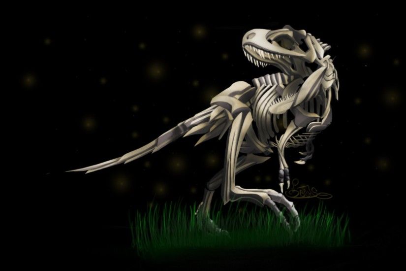 Dinosaurs skeletons Tyrannosaurus Rex wallpaper