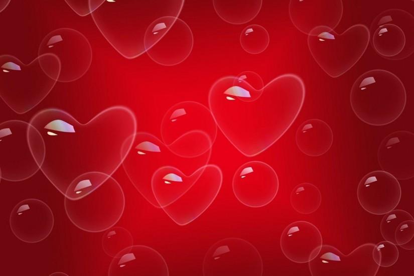 Love Heart Bubbles Red Background Images | HD Wallpapers Images