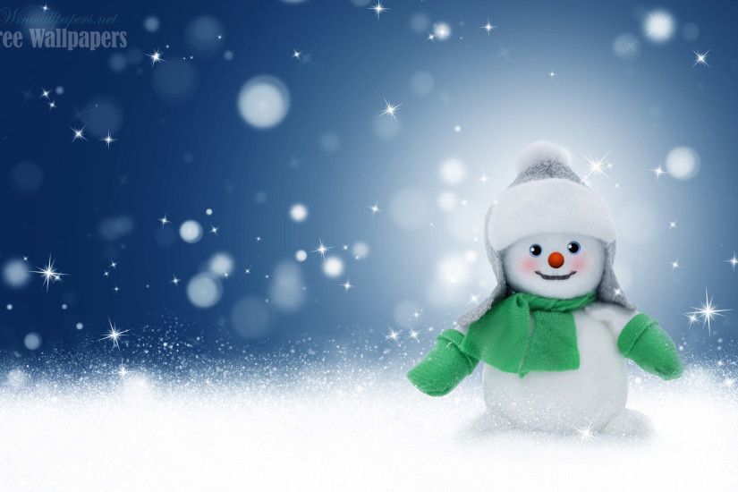 Download Cute Christmas Snowman Wallpaper