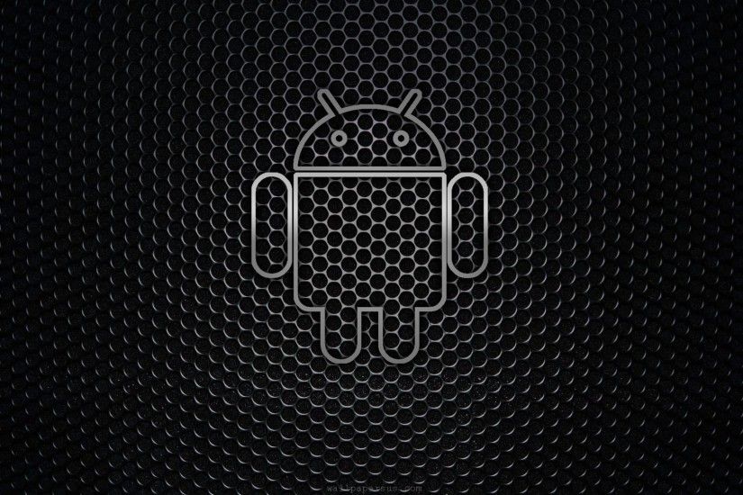 Desktop android black logo background wallpaper - 1013521