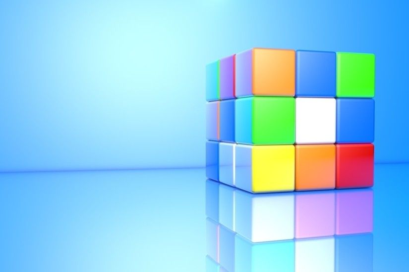 Colorful 3D Rubik's Cube wallpaper
