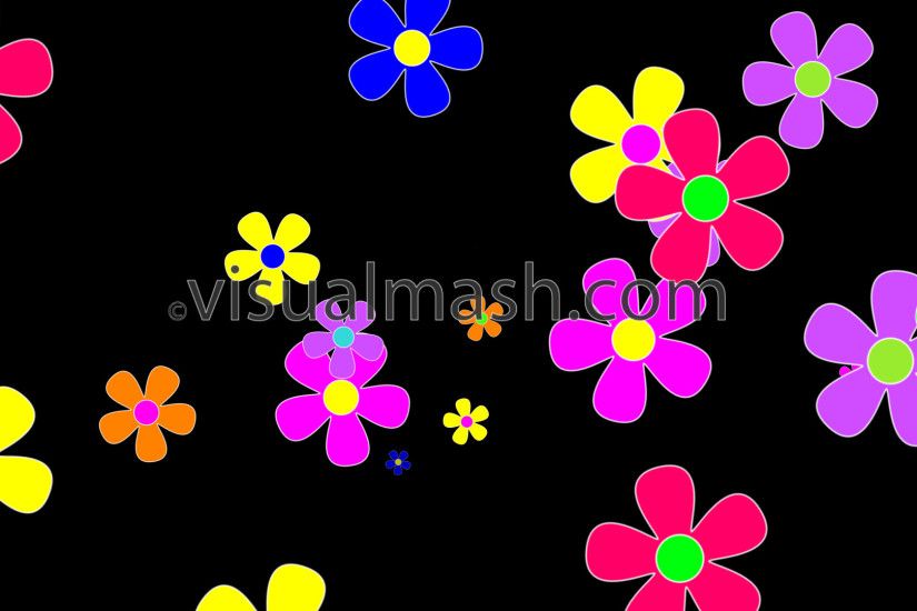 Retro Flowers 2 - Flower Power - Multi Colour View Full-Size Frame