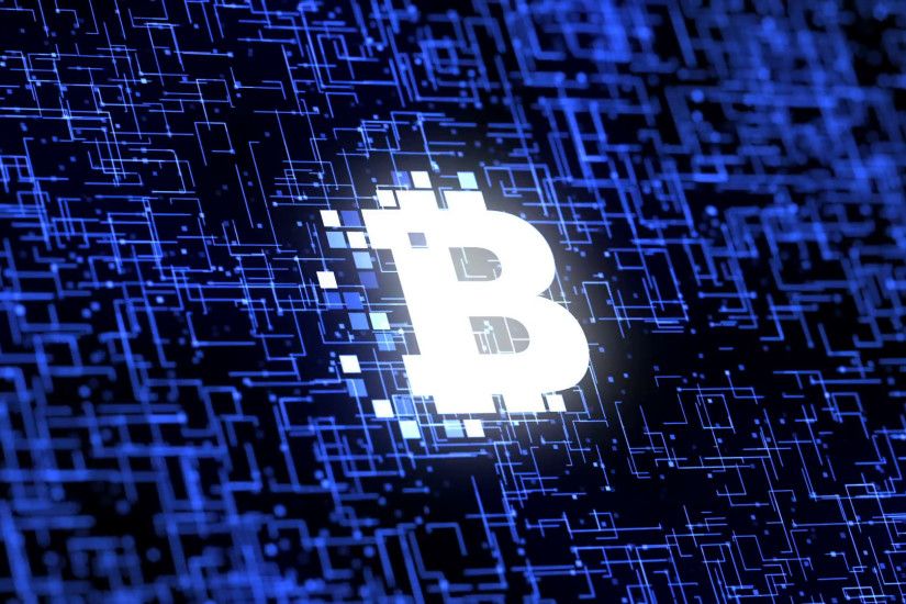 Blockchain Logo on hi-tech background