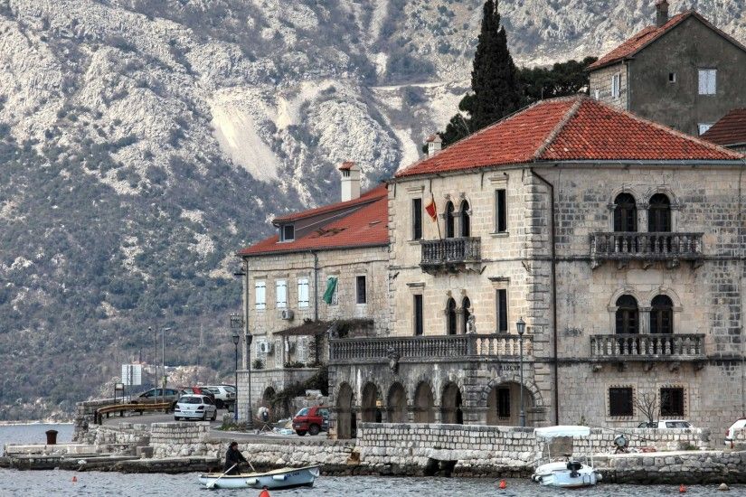 Perast in the Bay of Kotor in Montenegro wallpaper