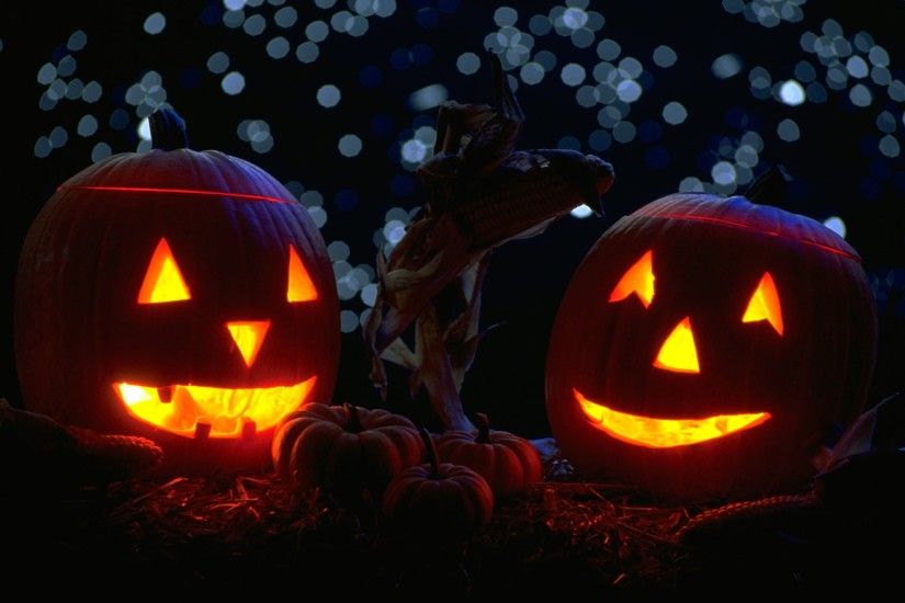 pumpkins with candles in the night halloween widescreen wallpapers ...  Pumpkins With Candles In The Night Halloween Widescreen Wallpapers