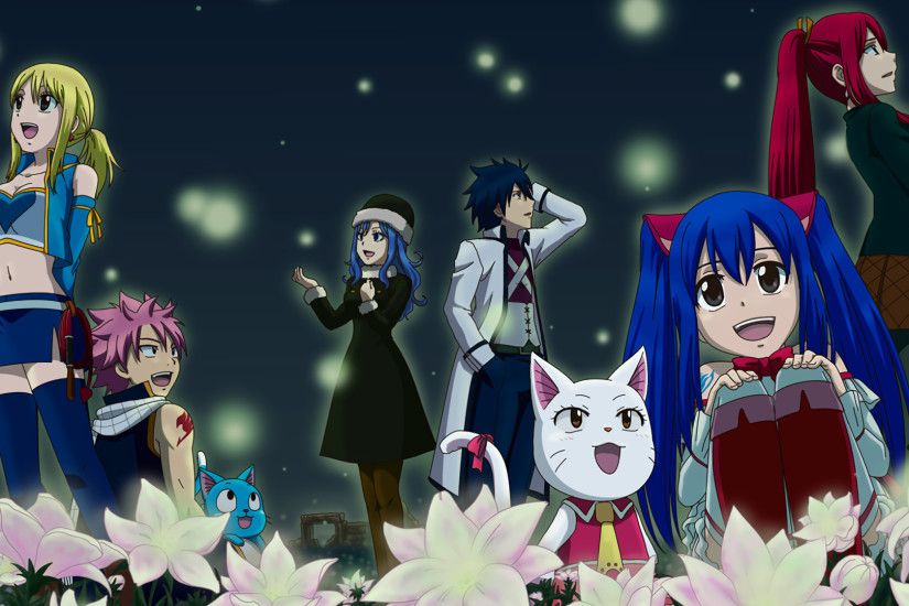 Anime - Fairy Tail Natsu Dragneel Lucy Heartfilia Wendy Marvell Erza  Scarlet Gray Fullbuster Juvia Lockser