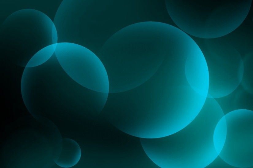 Background Wide Wallpaper - Turquoise Big Bubbles, Differ .