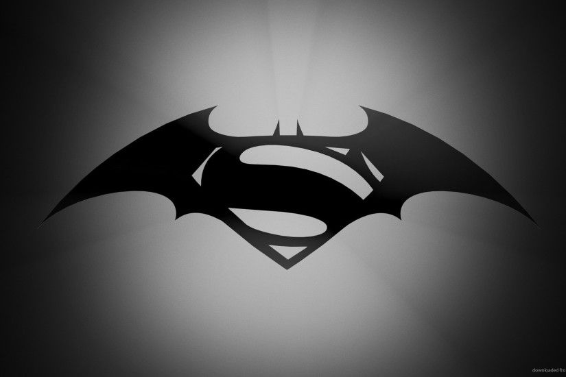 1366x768 Batman vs Superman Logos wallpaper
