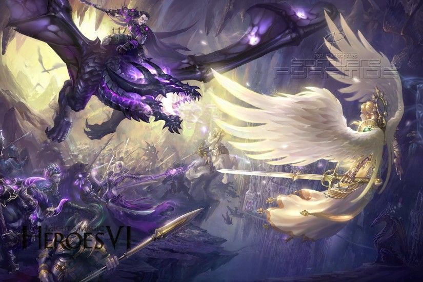 HEROES MIGHT MAGIC strategy fantasy fighting adventure action online 1hmm  warrior battle angel dragon wallpaper | 2560x1600 | 622576 | WallpaperUP