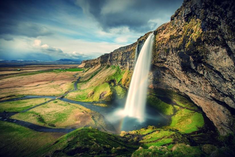 Seljalandsfoss Waterfall On Southcoast OF Iceland Wallpapers.