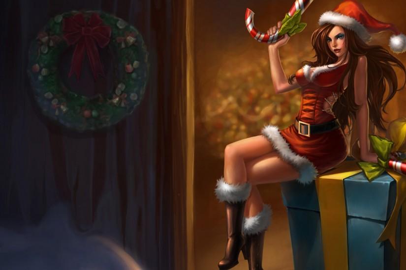 Candy Cane Miss Fortune Chinese Skin wallpaper