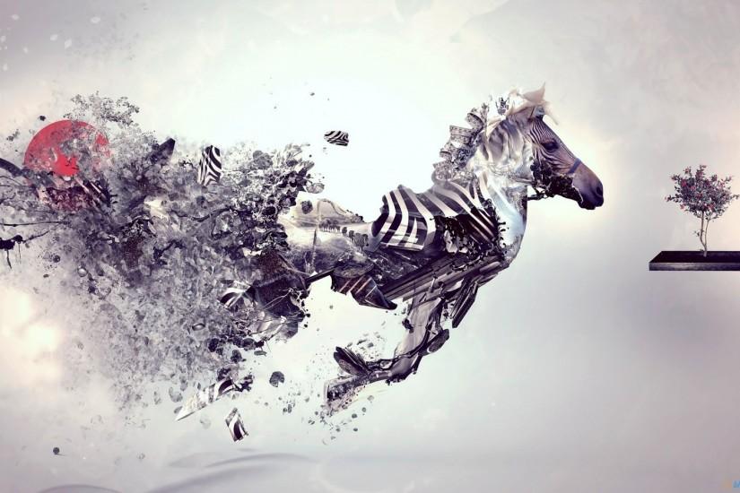 Surreal Zebra HD Desktop wallpaper, images and photos