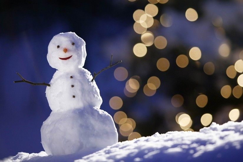 The snowman and flashing lights-Microsoft Windows Desktop Wallpaper -  1920x1080 wallpaper download