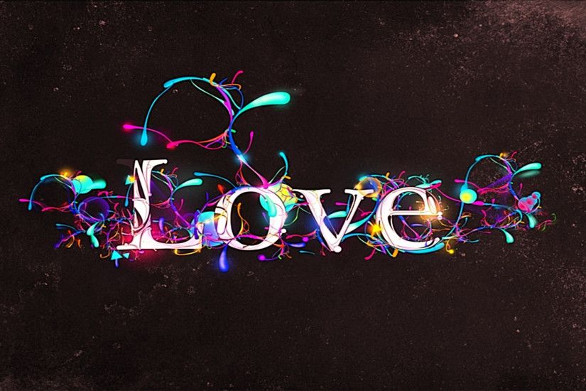Preview wallpaper love, lettering, designs, glow 2560x1440