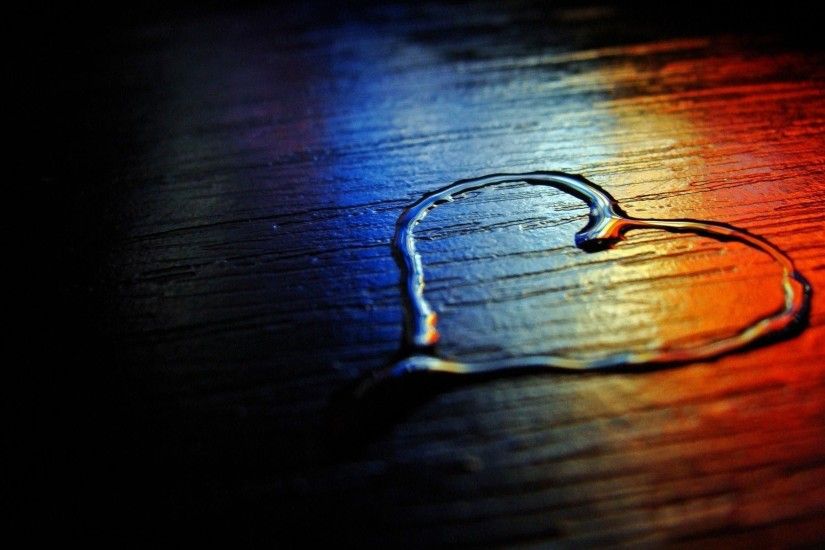Heart, rainbow, wood floor, water, love, photography, desktop wallpaper