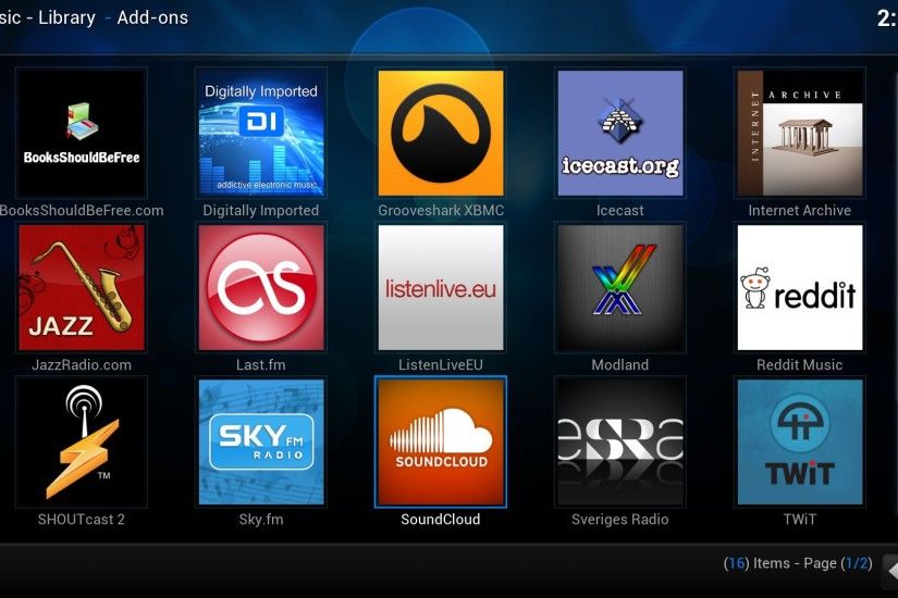 XBMC some music/podcast channels