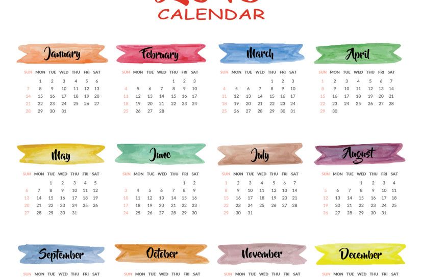 2018 Holiday Calendar Wallpaper