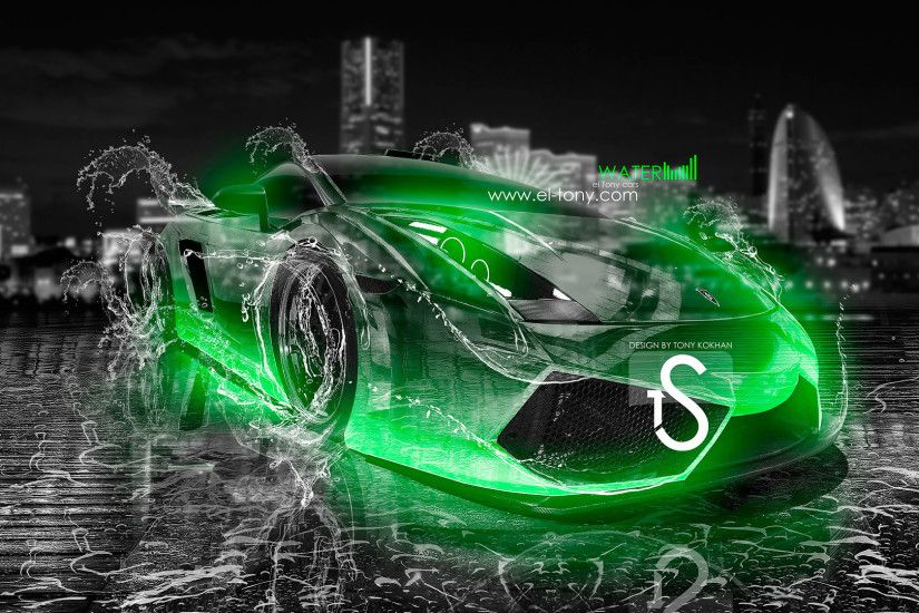 ... Lamborghini-Gallardo-Water-Car-Green-Neon-2013-HD- ...