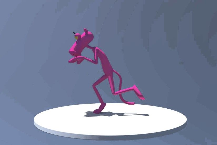 Pink Panther sneak walk Animation