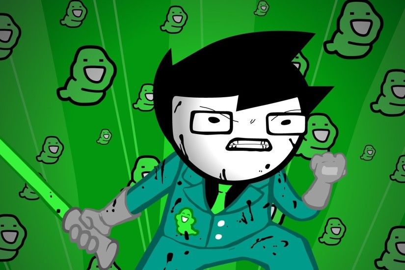 Preview wallpaper green, figure, aggression, style, homestuck 1920x1080
