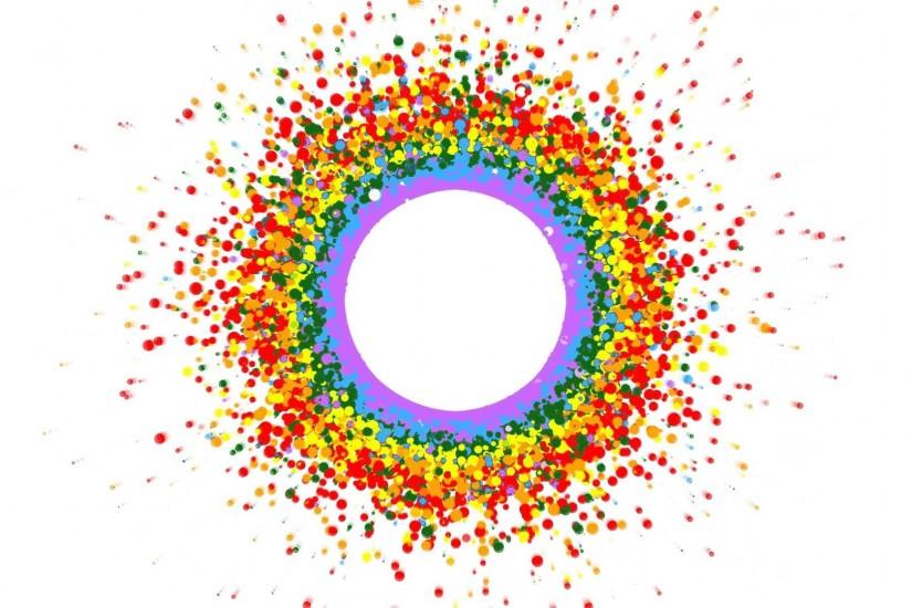 4K Rainbow Circle Free Animation Background