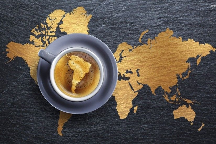 South America In Coffee Wallpaper WallDevil - South america map desktop  wallpaper