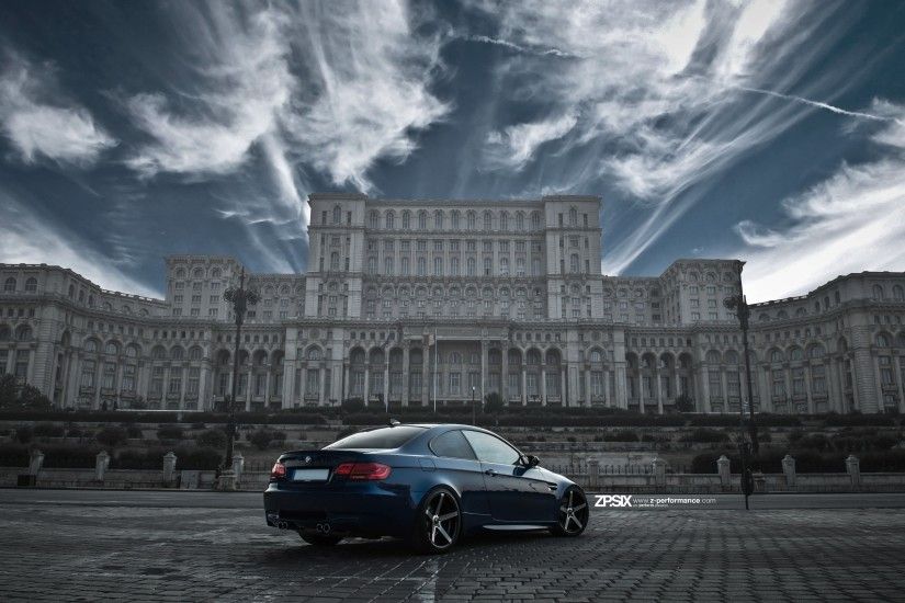 This HD wallpaper with the BMW E92 M3 in front of Palace of the Parliament  looks sick in any phone, tablet and desktop background if you like to  customize ...