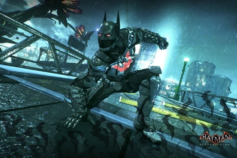 Batman Arkham Knight: Batman Beyond Skin Gameplay (PS4)