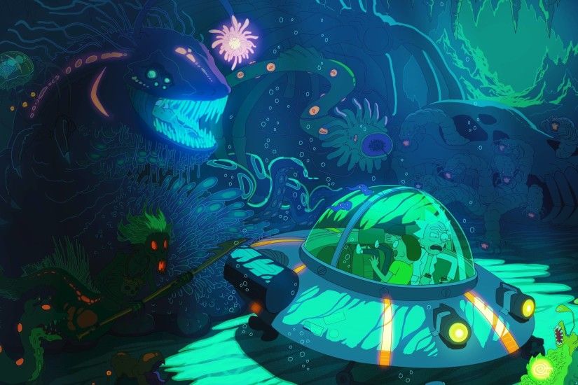 I get a real Subnautica vibe from this Rick and Morty wallpaper - Album on  Imgur