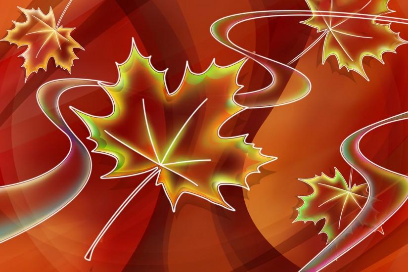 Abstract Fall Flowers | Free Fall Autumn Leaves Wallpaper for Desktop
