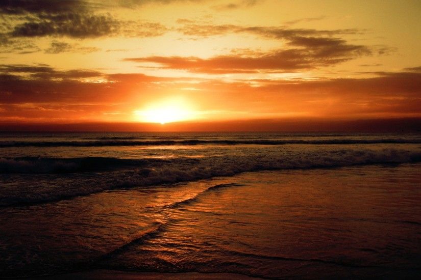 Beach Sunset Background