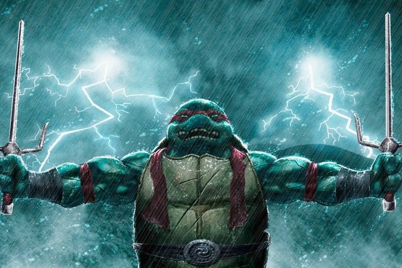 Wallpaper Teenage mutant ninja turtles, Rain, Raphael HD, Picture, Image