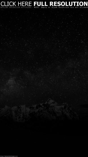 Starry Night Sky Mountain Nature Bw Dark Android wallpaper - Android HD  wallpapers