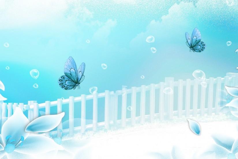 dreamer 231144 Download Aqua Flower Dreamer White Blue Wallpaper .