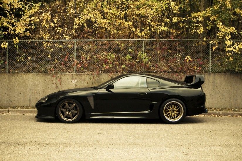 Toyota Supra Shining Black HD Wallpaper in Full HD from the Cars category.