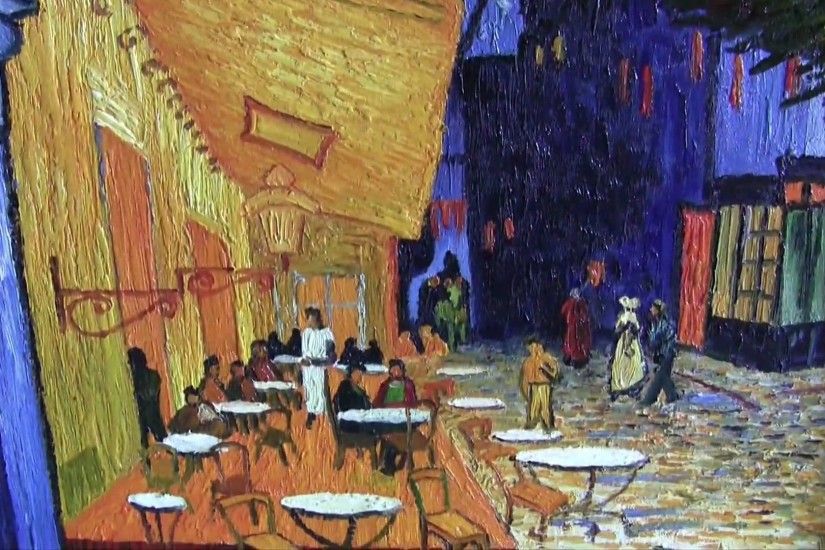 Vincent van Gogh - Terrazza del caffÃ¨ la sera, Place du Forum, Arles -  copia d'autore - HD
