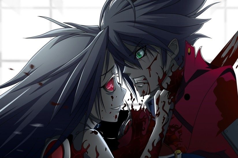 Preview wallpaper anime, blood, murder, boy, girl 1920x1080
