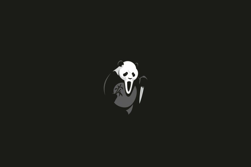 Blog • 50 Wallpapers minimalistes • wallpaper panda scream