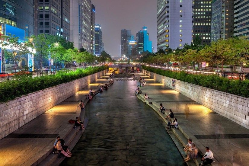 Wonderful, City, Canal, In, Seoul, South, Korea, Hd, Wallpaper, High  Resolution Images, Download Wallpapers, Wallpaper Of Iphone, 1920Ã1080  Wallpaper HD